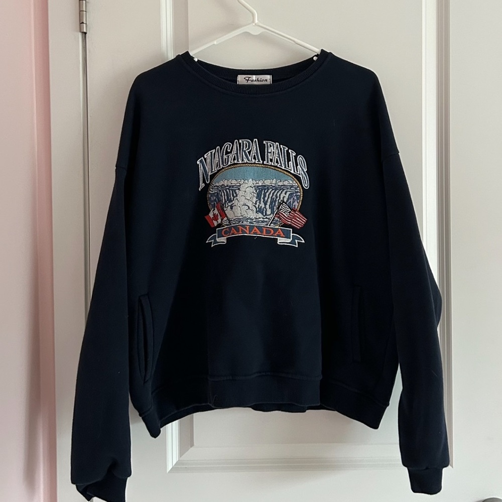 niagara falls embroidered sweatshirt